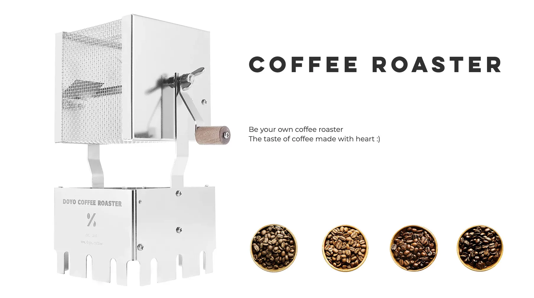 Новое устройство для обжарки кофейных зерен с дальним инфракрасным нагревом, ручной гаджет из нержавеющей стали 304, равномерно нагревается,...