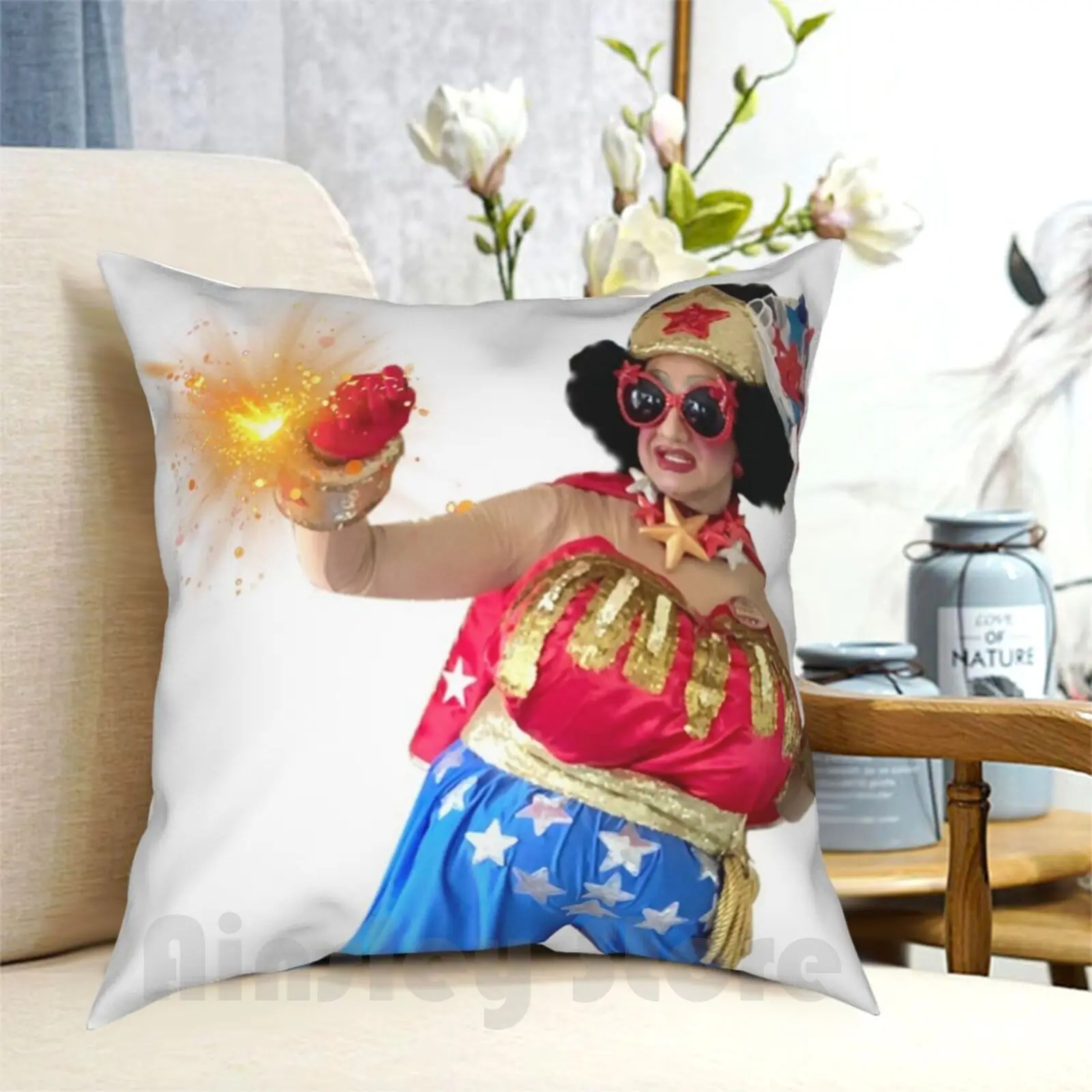 The Fabulous Wonder Mama Deflecting Shade At Every Angle! Pillow Case Printed Home Soft Throw Pillow Wonder Mama