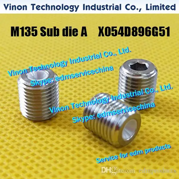 M135 edm Sub die A upper ID=0.4mm X054D896G51 for Mitsubishi FX-K.FX.CX.FA machine AF3 AF2 type DA537A,DA53700,X054-D896-G51 Set