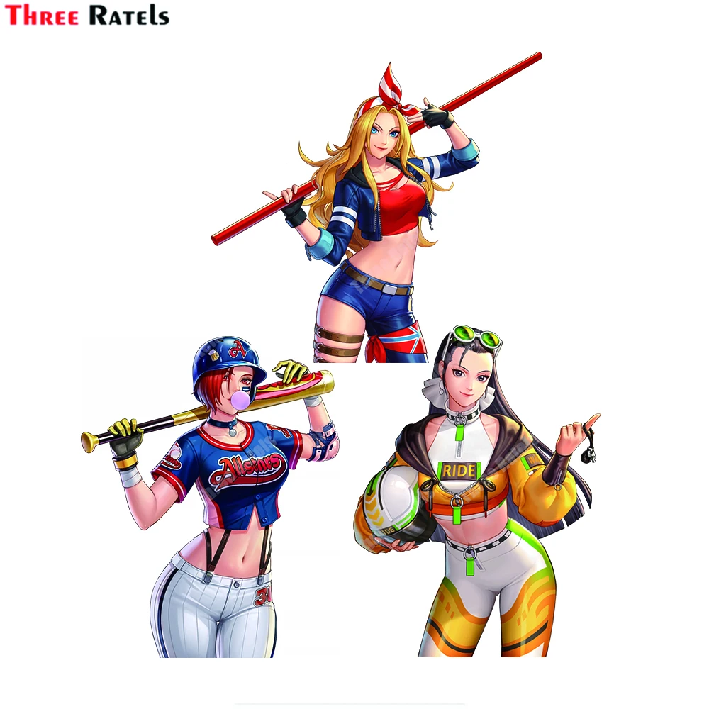 Three Ratels D69 Billy Pretty Chizuru Sakura And Vanessa Baseball KOFAS Anime Sticker For Car Body Decoration Car Accessories Au