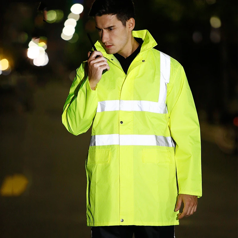 Reflective Raincoat Traffic Safety Reflective Safety Clothing Waterproof Overalls Raincoat Reflective Clothing