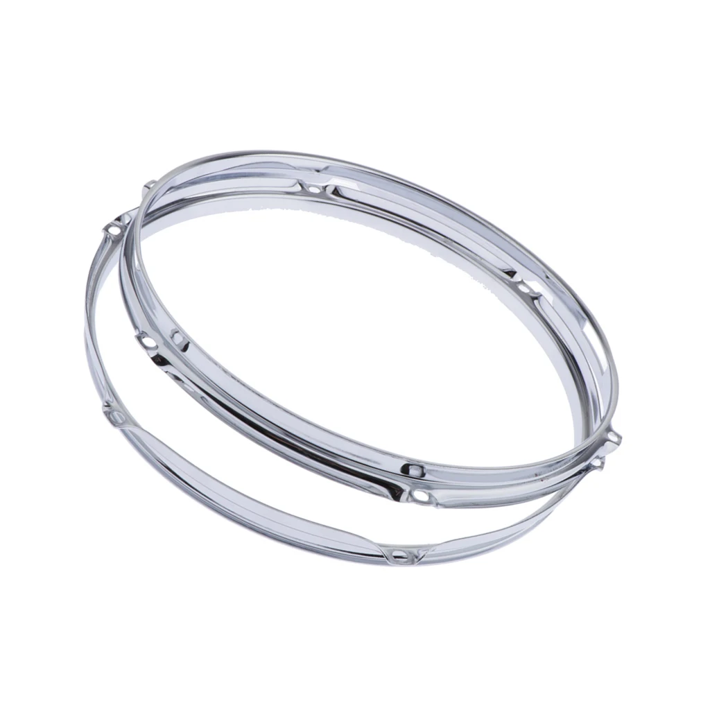 Heavy Duty 13 Inch 6 Lug Snare Drum Hoop Rim Batter Hoop 1.5Mm (Pack of 2)