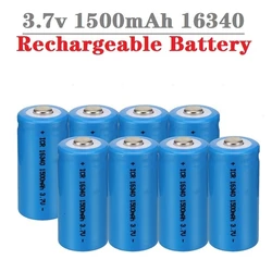 1500mAh 3.7V 16340 akumulatory CR123A bateria LED latarka ładowarka ścienna, podróżna do akumulatora litowo-jonowego 16340 CR123A