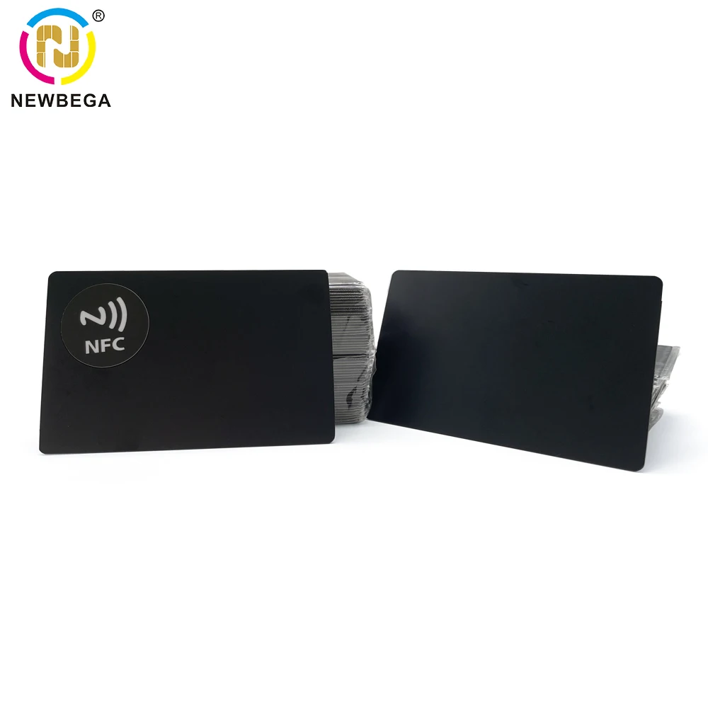 5PCS Metal NFC Card Ntag215/216 Chip,Contact SLE4442 chip,Smart Business Social Digital Card,13.56MHZ