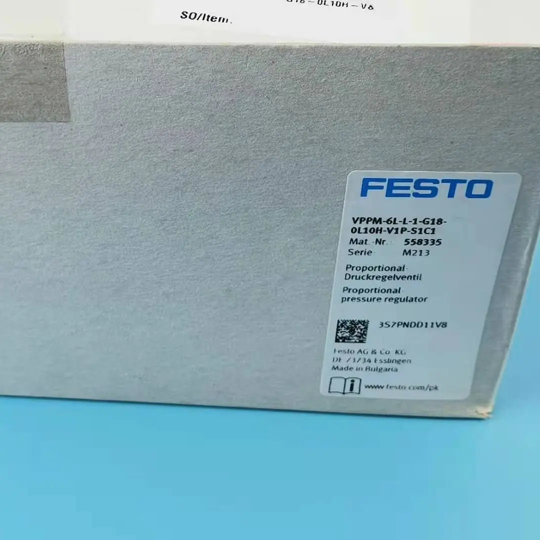 

FESTO ORIGINAL VPPM-6L-L-1-G18-0L10H-V1P-S1C1 558335 proportional pressure regulator please inquiry