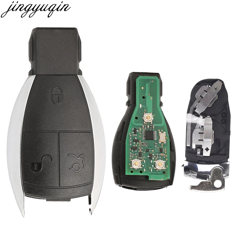 

Jingyuqin 3 Button Smart Remote Car Key Control Fob 433MHZ FOR MERCEDES BENZ A B C E G R CL CLK E G GL M S SLK CLASS