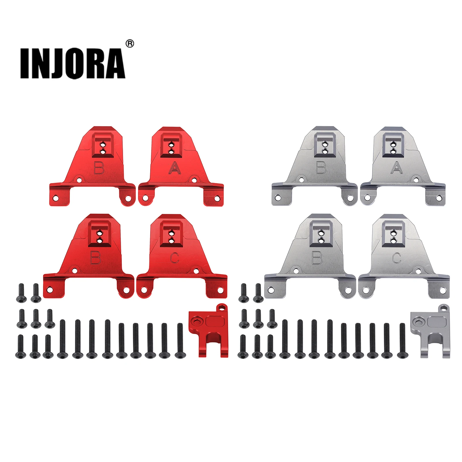 INJORA CNC in lega di alluminio anteriore e posteriore Shock Towers Mount per 1/10 RC Crawler TRX4 TRX-4 8216 parte di aggiornamento