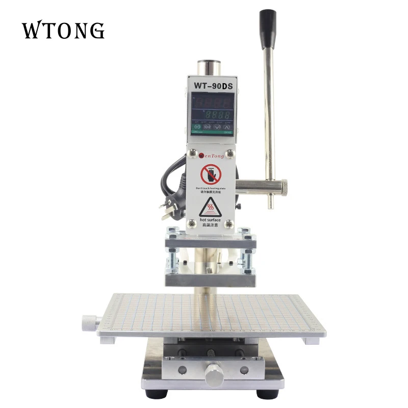 WT Digital Leather PVC Paper Embossing Heat Press Branding Machine Hot Foil Stamping Machine Logo Customize DIY Stamp Foil