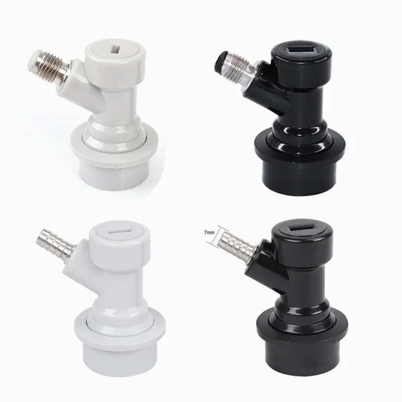 

1PCS Beer Keg Connector Dispenser Ball Lock Keg Disconnect Liquid / Gas Connectors 1/4'' Swivel Nut Homebrew Brewing Equip Tools