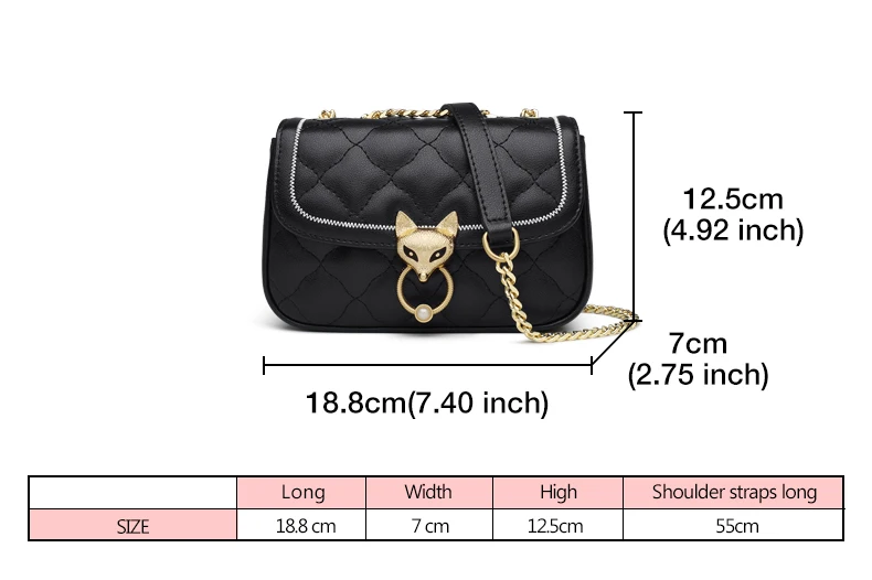 FOXER Damen-Umhängetasche aus Spaltleder mit Kettengurt, Elegante Klassische Crossbody-Tasche mit Rautenmuster, Damen-Messenger-Taschen – Detail 10