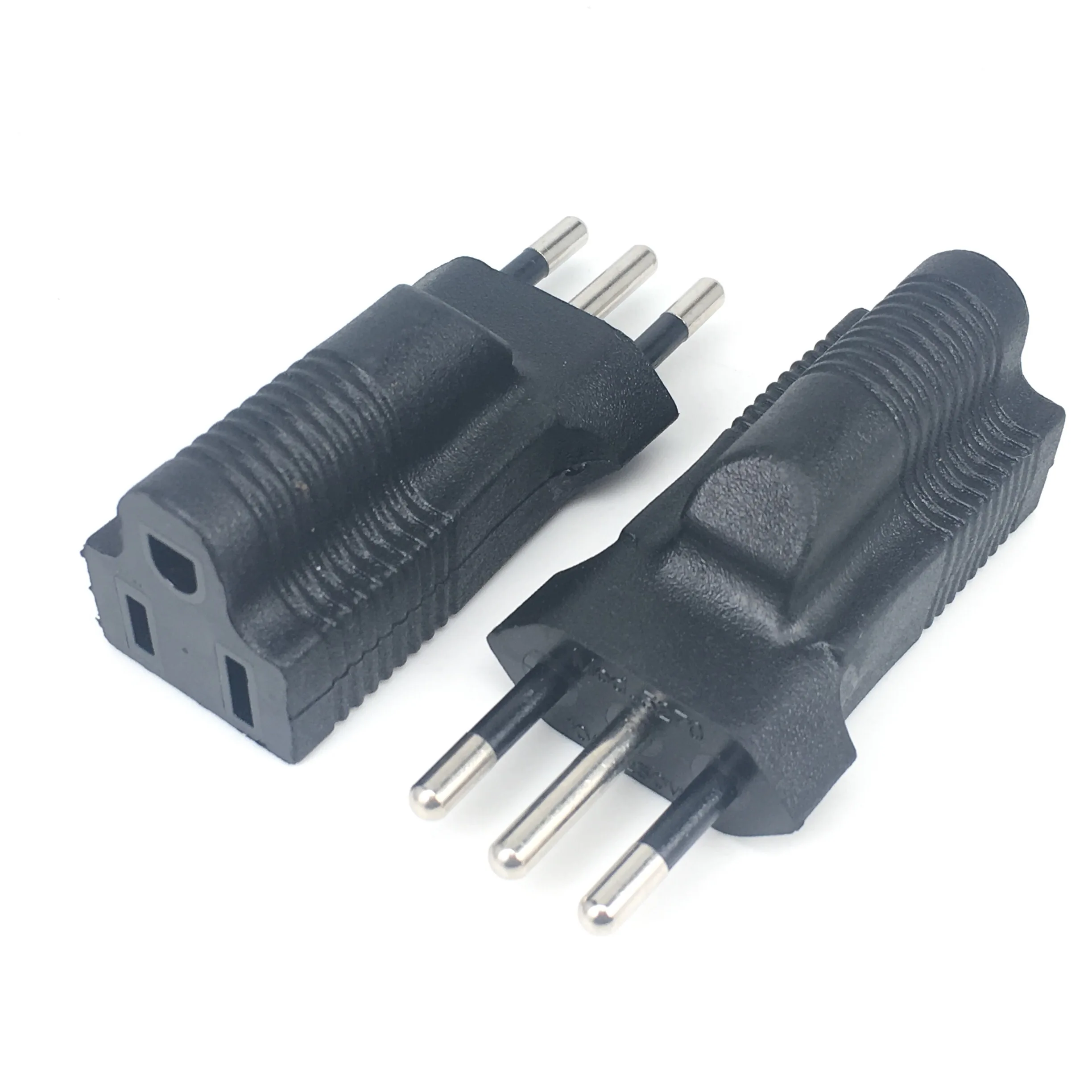 1pc Italy Male Plug to USA AC Nema 5-15R Female Power Adapter US 3 Prong to Italy Travel Plug Connector