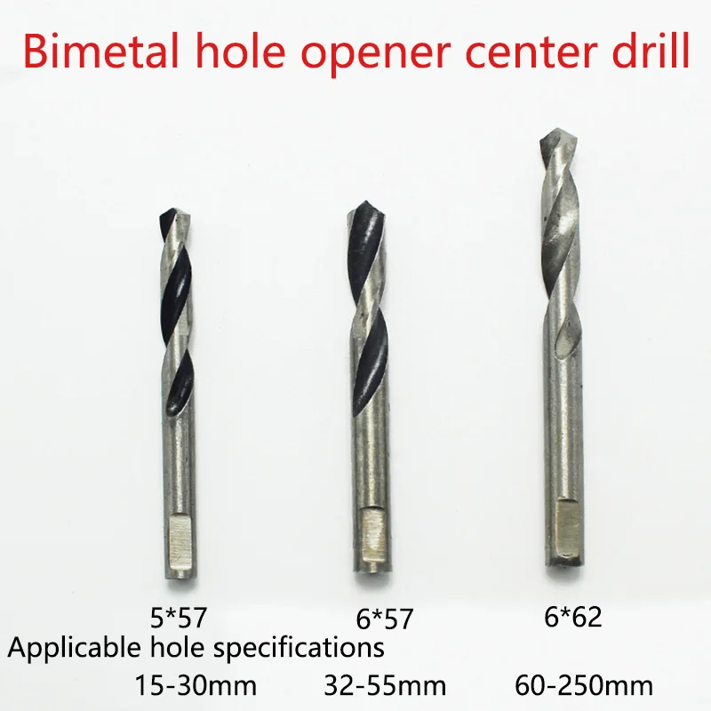 1Pcs 5 * 40/6 * 40/5 * 57/6 * 62/6 * 55mm Opener Drill Bit HSS Bimetal Alloy Hole Saw Accessories Center Positioning Drill