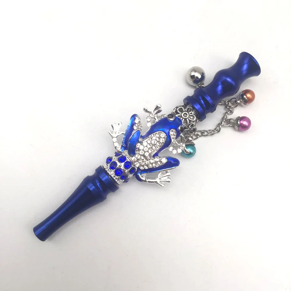 Women Bling animal Handmade Inlaid Jewelry ball blunt holder Shisha Hookah Mouthpiece Tips With Laser Gift Bag Drop Shipping