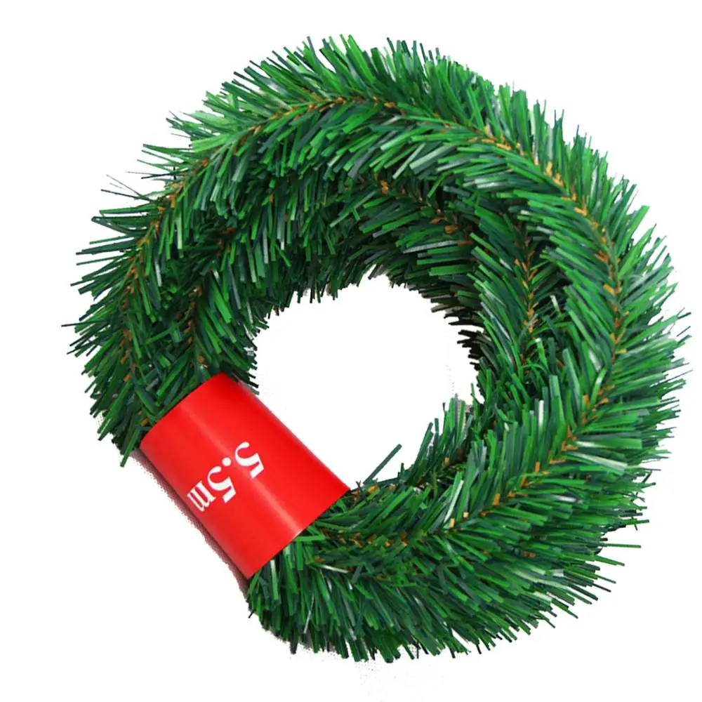5.5M Thông Giáng Sinh Vòng Hoa Trang Trí Xanh Nhân Tạo Xmas Cây Mây Ngọn Cờ Đảng Nhựa Mặt Dây Chuyền Kẹo Thơm Miệng Treo Trang Trí