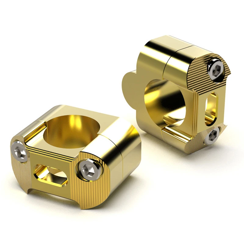 2 pçs cnc 28mm liga de alumínio fora estrada motocicleta barra grampos guiador risers adaptador universal motocicleta preto azul vermelho dourado