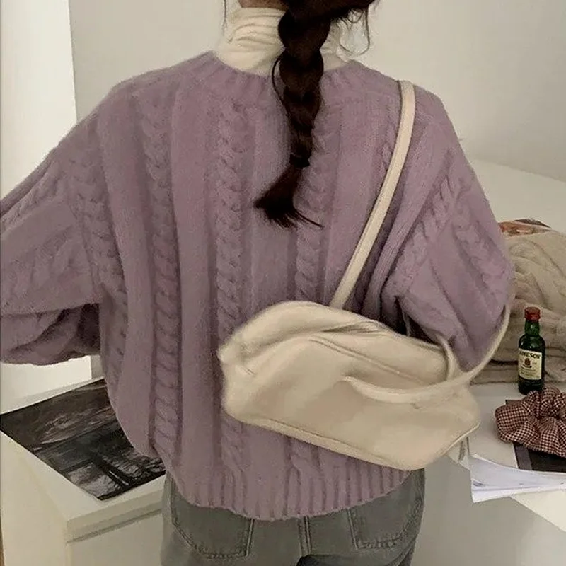 Cardigan Women Sweet Korean Preppy Style Warm Popular Teen Clothing Female Candy Color Single Breasted All-match Spring Autumn