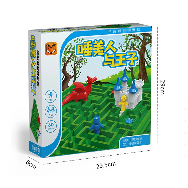 Children Puzzle Sleeping Beauty Castle Maze Game Board Game Space Imagination Parent-child Maze Chess Thinking Logic Toys