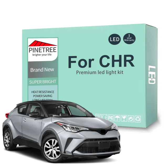 10 sztuk dla Toyota CHR C-HR 2016 2017 2018 2019 2020 2021 2022 2023 Zestaw oświetlenia wewnętrznego LED Dome Map Reading Trunk Light Canbu