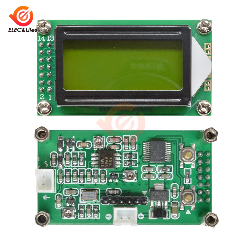 DC 9-12V 1MHz-1.2GHz RF Frequency Counter Tester Digital Cymometer PLJ-0802-E LCD 0802 Screen For Ham Radio 1-1200mhz DIY Kit