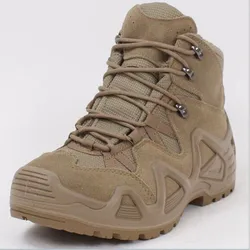 Army Fans Outdoor Mens Military Combat Tactical Desert Boots Male Field Hunting Hiking Climbing Training  Non-slip Sports Shoes