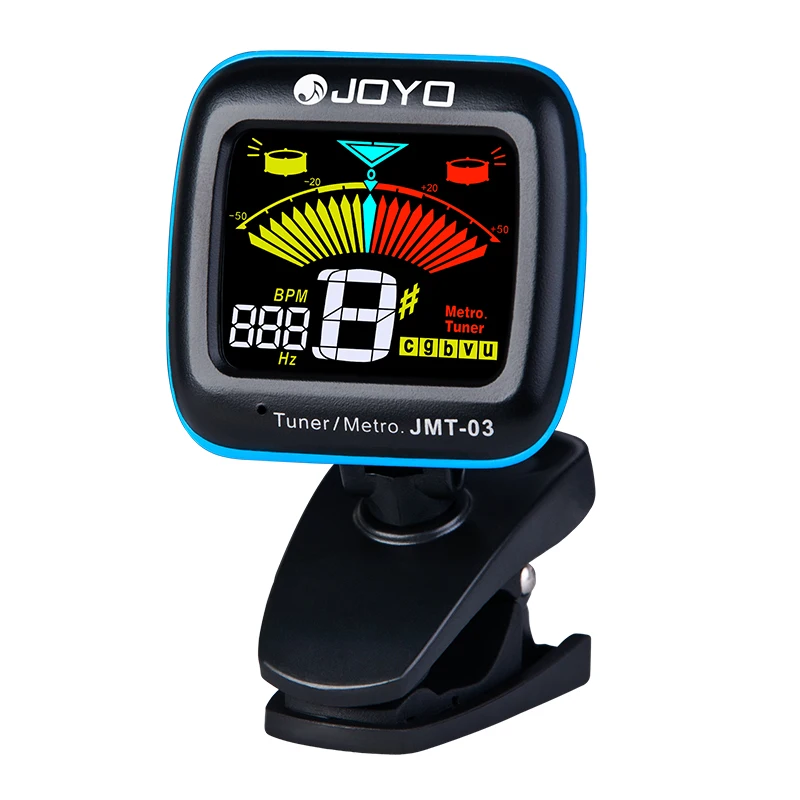 JOYO JMT-03 Guitar Tuner High-sensitive Digital Clip-on Tuner for Guitar Bass Violin Ukulele Chromatic (Note: Without Battery)