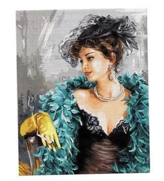 

Леди в синем цвете, высокое качество, девушка, женщины, картина маслом, наборы для вышивки крестом, 14CT, набор для шитья без печати, вышитое искусство, ручная работа, домашний декор