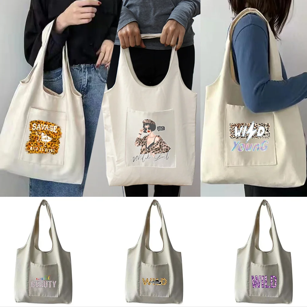 

Tote Bag Women‘s Shopper Shopping Bags Canvas Commuter Outdoor Wild Handbags Portable One-shoulder Shopping Bag Bags for Women