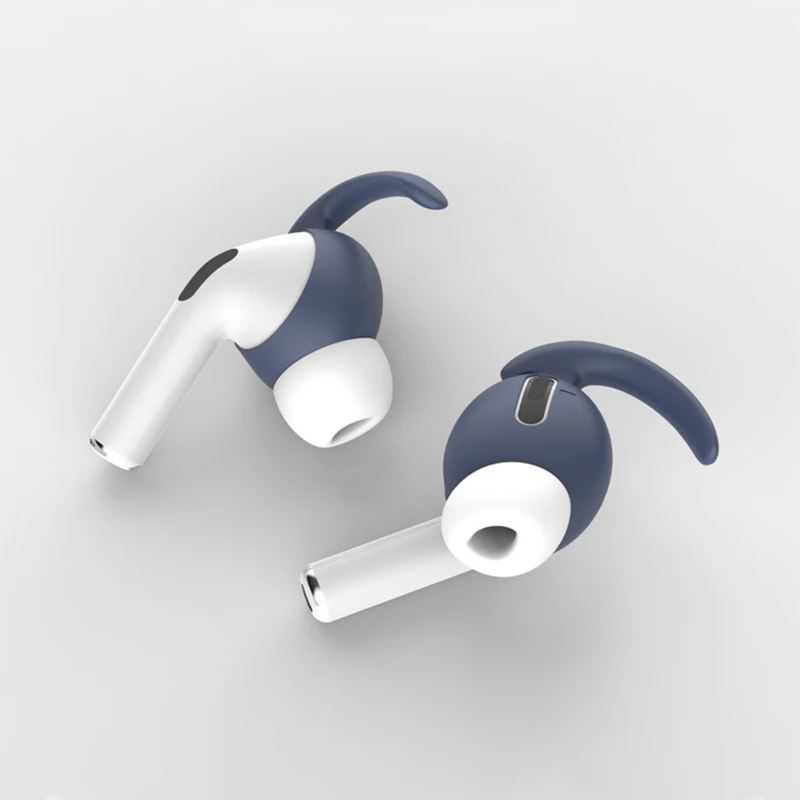 소프트 실리콘 이어버드 헤드폰 이어팟 커버 이어팁 이어 패드 후크 캡 에어팟 프로 이어폰 케이스, 1 쌍