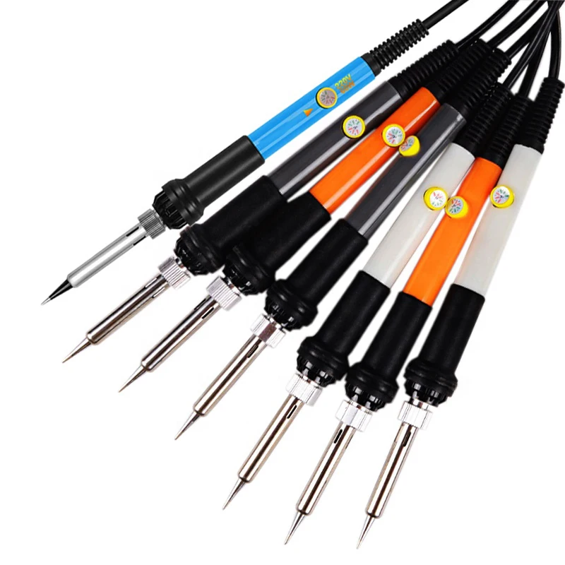 Imagem -03 - Ferro de Solda Elétrico com Temperatura Ajustável Ferro de Solda Profissional Tin Cream Heat Pencil Welding Repair Tool 110v 220v 60w