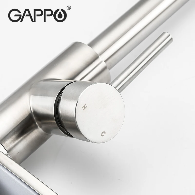GAPPO Stainless Steel Kitchen Faucet Pull Out Kitchen Sink Single Handle Mixer  Water Tap 360 Rotation Kitchen Shower Faucets