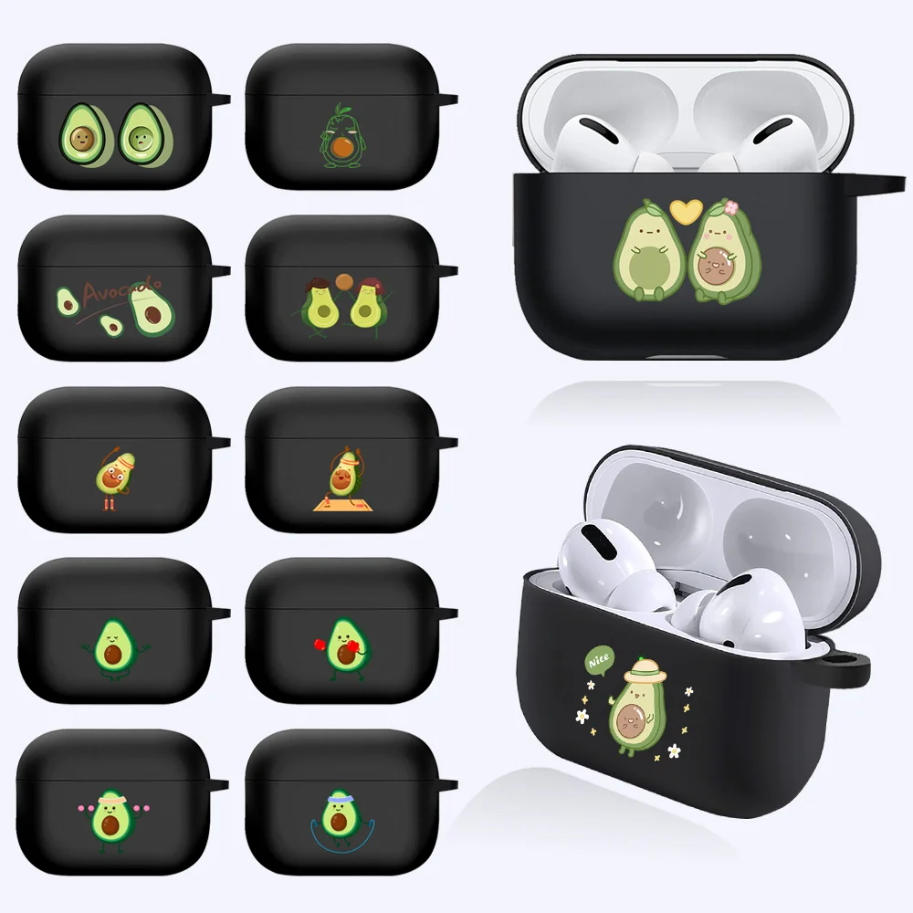 

Earphone Case for Airpod Pro Avocado Print Pattern Soft Silicone Wireless Bluetooth Headset Protective Case for Airpod Pro3