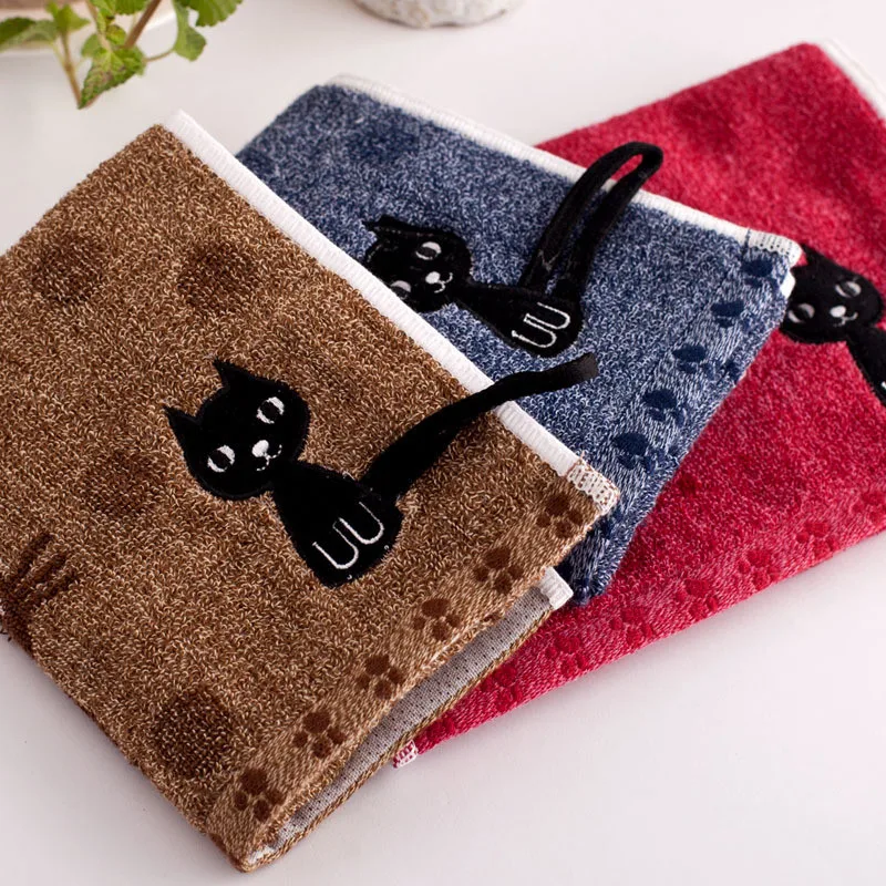 Cute Microfiber Hair Towel Wrap Ultra Soft Hair Wrap Towels for Women Absorbent Fast Drying Hair Turban Cartoon Cat Travel Towel