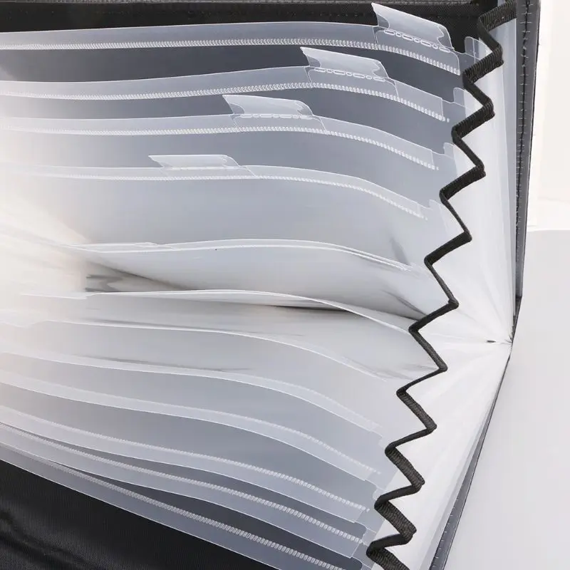 Fashion A4 Business Bag Men Lady Leather Pouch Paper File Folders Package Messenger Bags 13 Layers