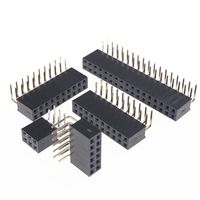 10PCS 2X3/4/5/6/7/8/10/20/40 PIN Double Row Right Angle Female Pin Header 2.54MM PITCH Strip Connector Socket