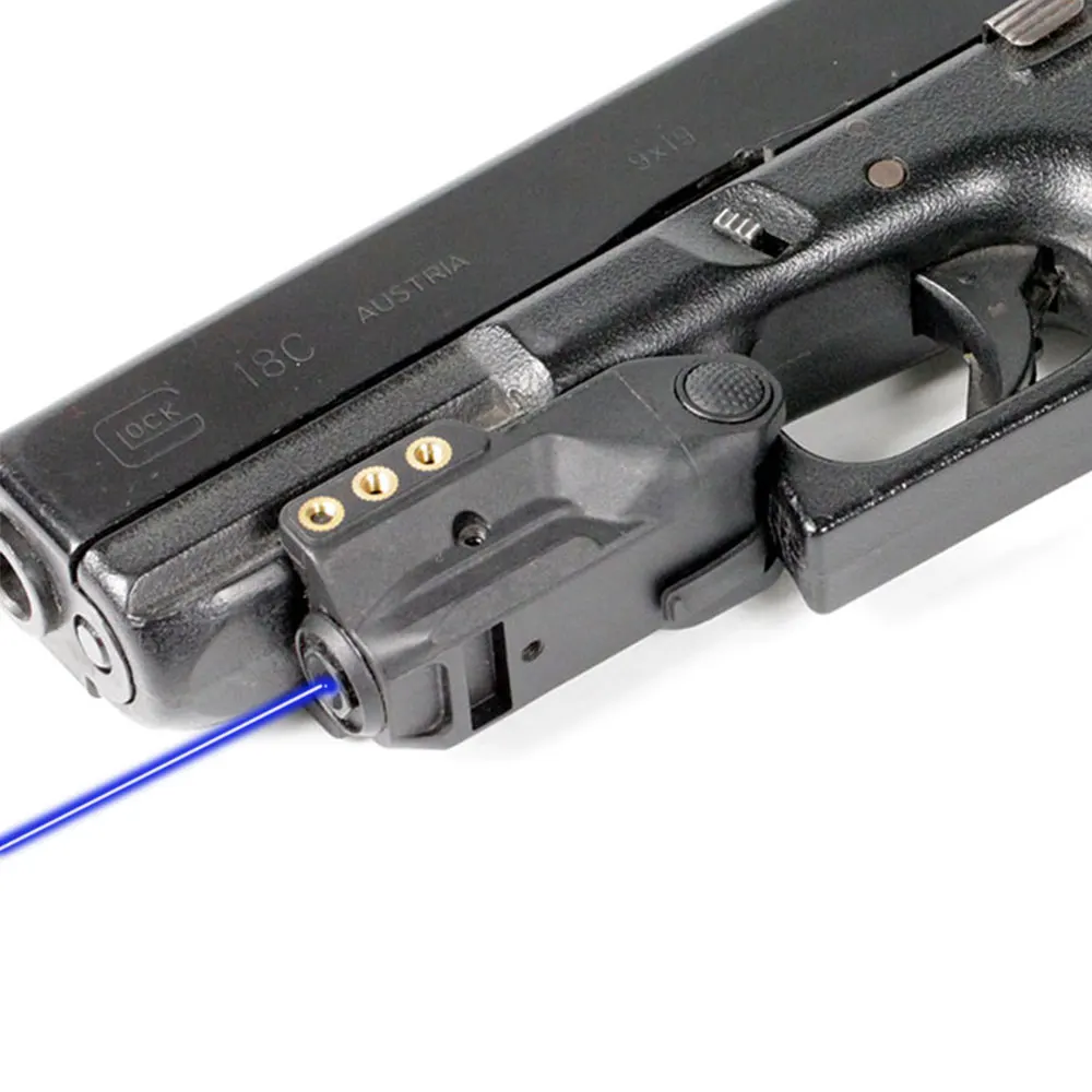 Mira Glock Pistol Laser with Charging Cable, Rechargeable Blue Laser Sight, Low Profile Smart Sensor, L9-BT