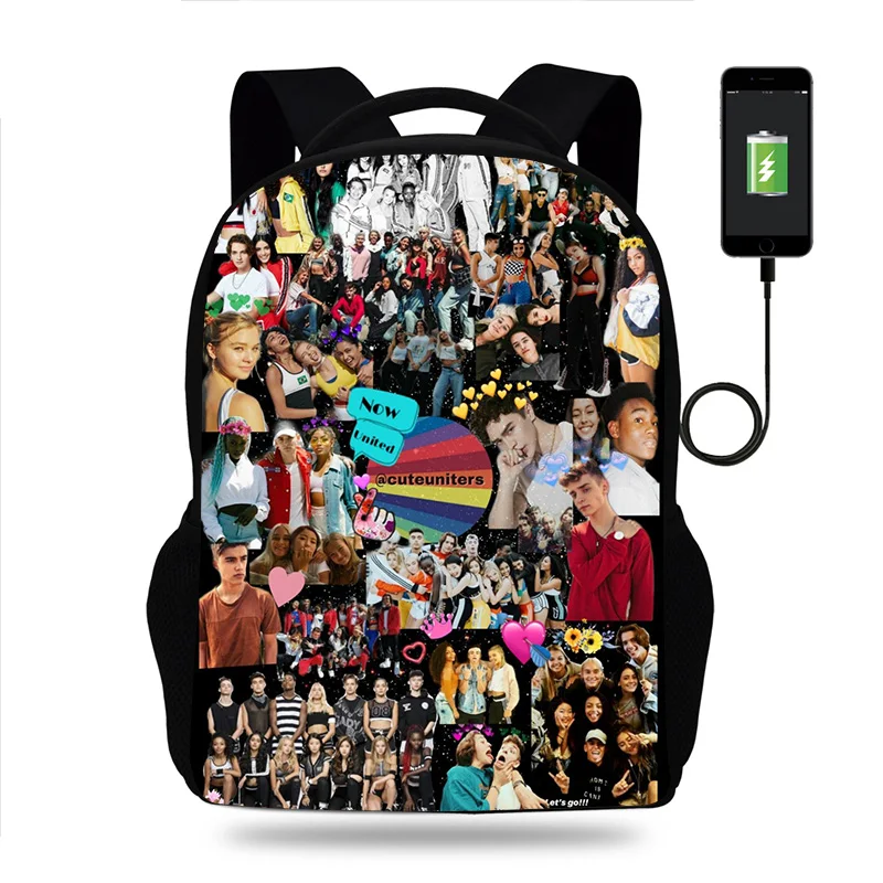 Imagem -03 - Agora United Mochila Estudante Bolsa de Escola Adolescente Bolsas de Livro para Mulheres dos Homens Mochila Viagem Usb Mochila Novo