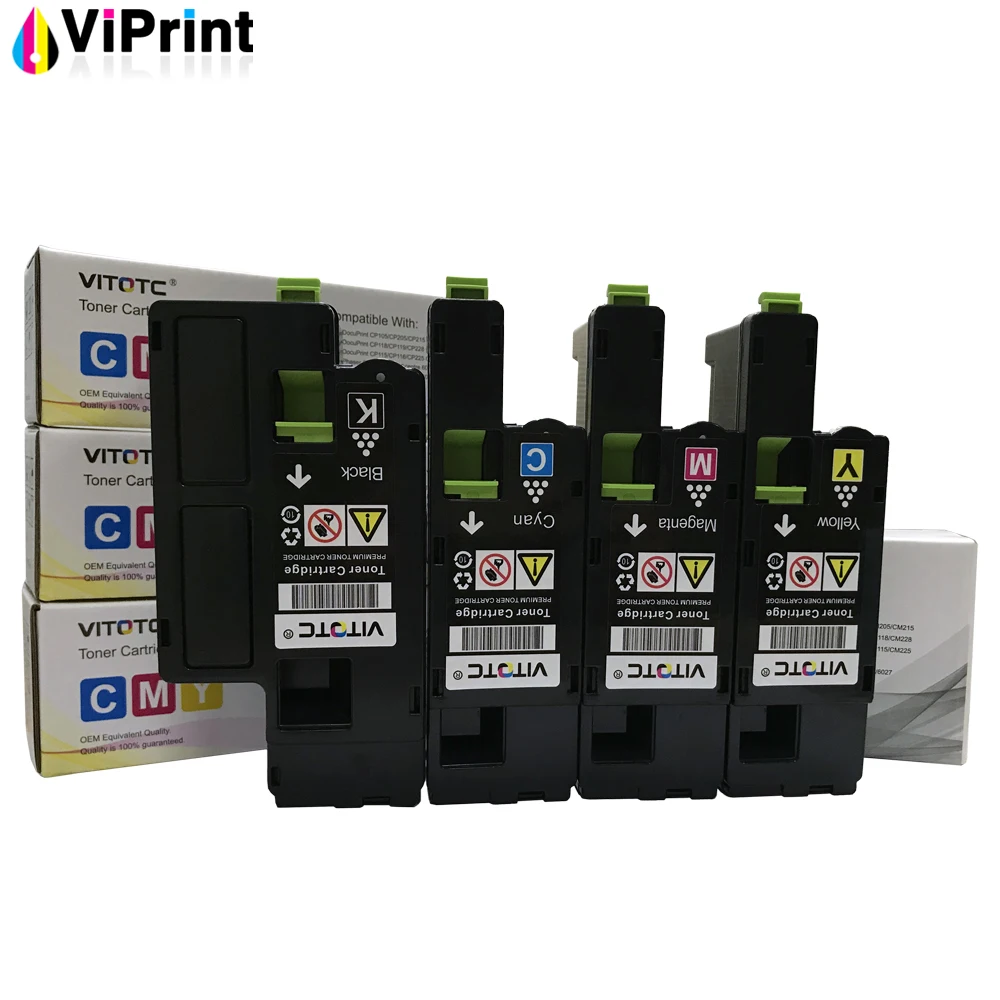 4Pcs Japan Powder Toner Cartridges Compatible For Xerox Phaser 6010 6000 Workcentre 6015 6015V Laser Printer With Developer