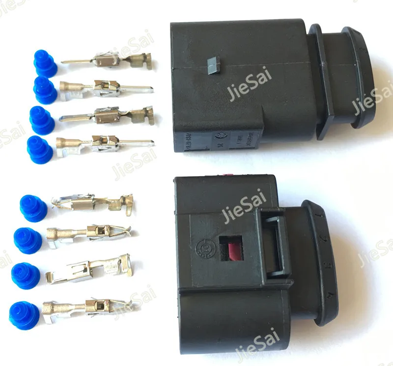 4 Pin 1J0973724 3.5mm Auto Ignition Coil Connector Automotive Oxygen Sensor Plug 1J0 973 724 Female Male For VW Audi