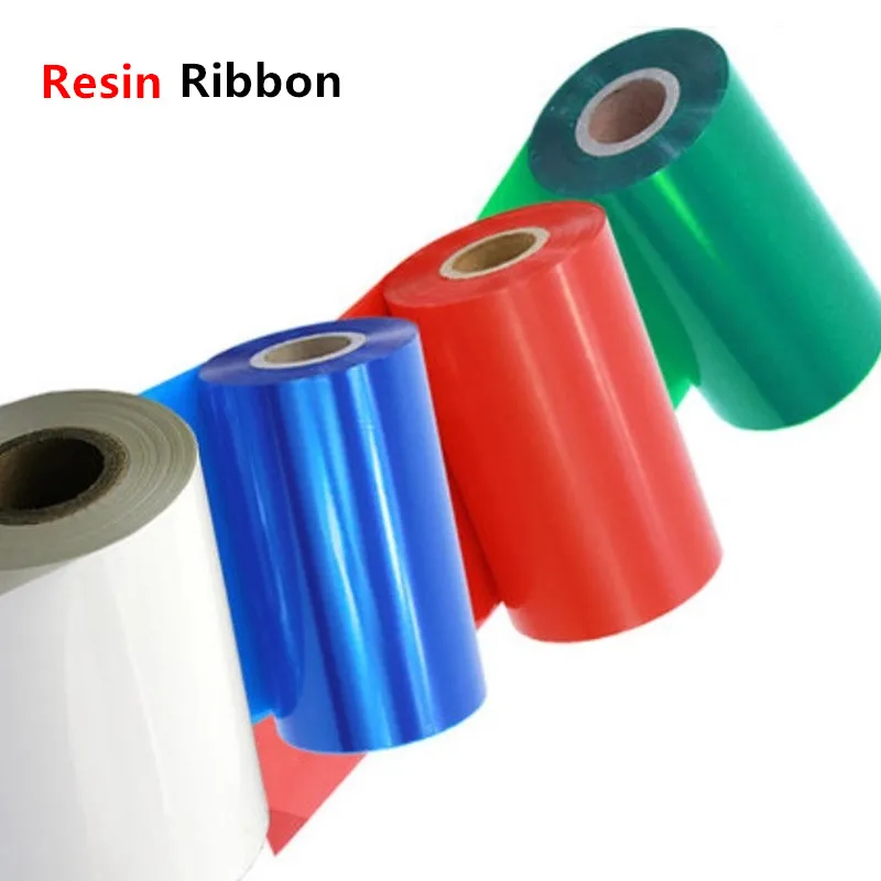 Resin Ribbon Color Resin-based Ribbon Blue Green Red White Thermal Transfer Ribbon for PET and PVC label Printer