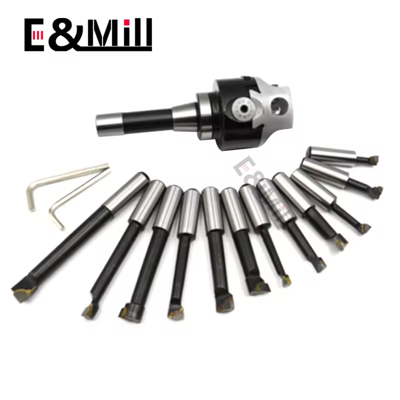 a set MT2 MT3 MT4 C20 C25 BT30 BT40 NT30 NT40 R8 M10 M12 M16 + F1 2 inch 50 Boring head 12mm Boring Bar For Milling Machine Tool - Image 5