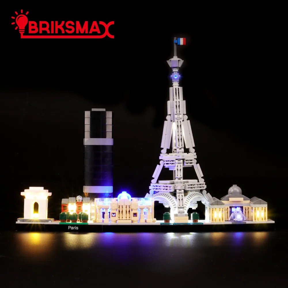 

Комплект строительных блоков BriksMax со светодиодсветильник кой для Парижа 21044 (без модели), игрушки для детей