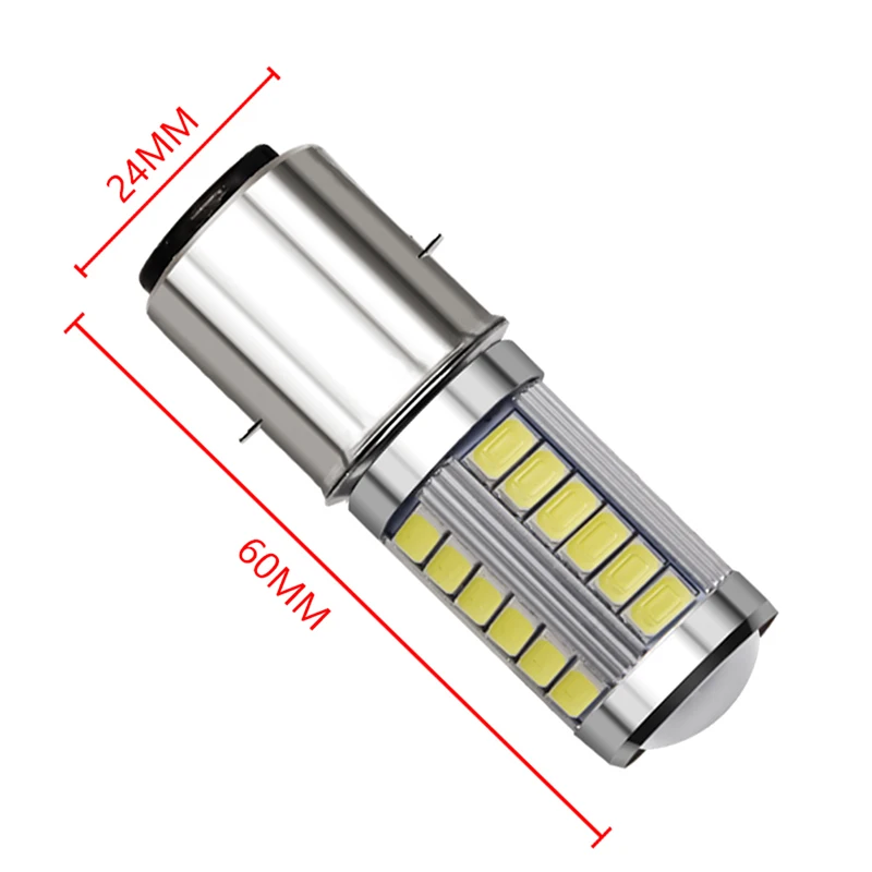 1PC PX15D P15D 33 SMD H6M LED Ba20d 5630 33 LED Fog light Lamp 12V Motorcycle Headlight Bulb