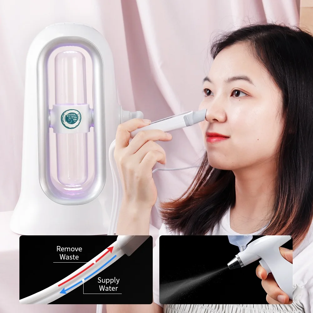 2-IN-I Hydro Dermabrasion Aqua Peeling Facial SPA Beauty Machine Hydration Sprayer Water Injection Vacuum Blackhead Face Clean