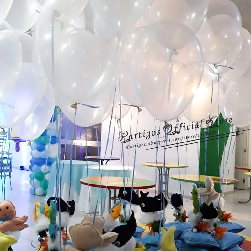 Globos transparentes de látex de todos los tamaños, suministros de helio para fiesta de boda, decoración de cumpleaños, DIY