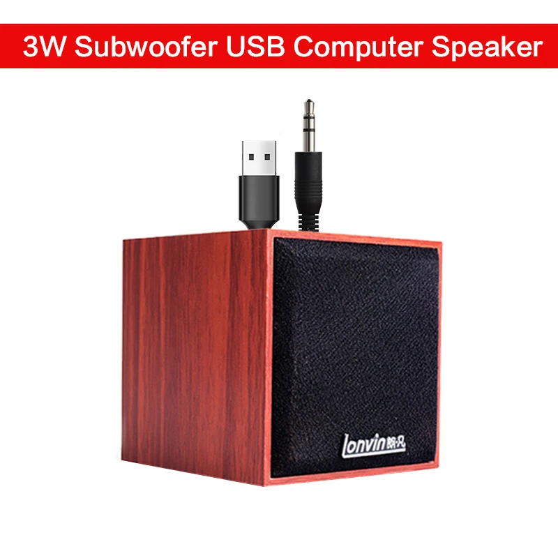 Altoparlante domestico HiFi 3W Subwoofer Audio per Computer a bassa potenza altoparlante USB Mini altoparlante per telefono cellulare con manopola tono altoparlante portatile TV