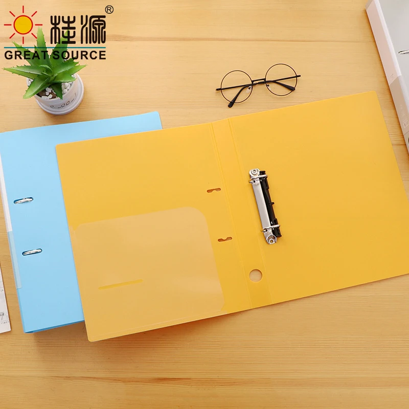 Makeasy A4 Lever Arch File StrongLine ABS on Board 30mm (1.18") Spine Pull Stationery Document Storage Assorted(2PCS)