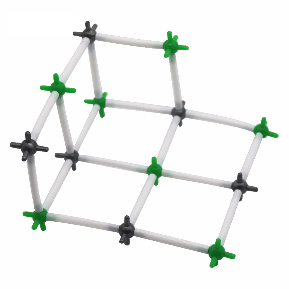 Modelo estrutural de cristal nacl, modelo de cloreto de sódio, modelos químicos, máscara interna, eletrônica, para ensino de laboratório, 1 conjunto