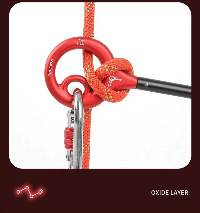 Dispositivo di discesa a 9 anelli, dispositivo di discesa, attrezzatura di arrampicata, dispositivo di discesa e dispositivo di discesa della corda