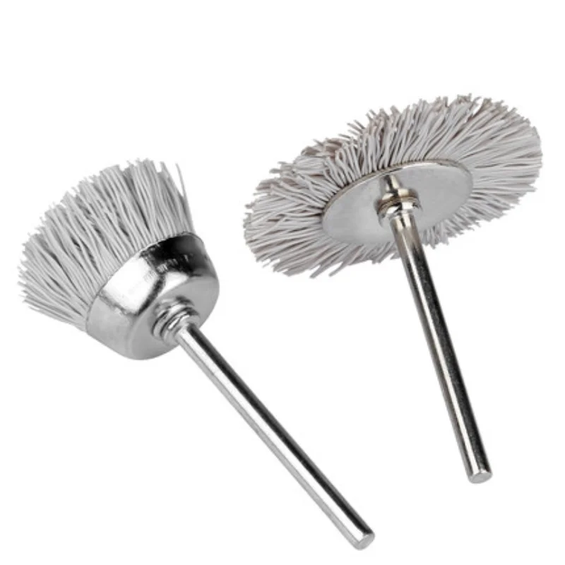 5 pcs Mini Abrasive Wire Brush / Abrasive Wire Nylon Brush / Wood Carving Root Carving Groove Polishing / T Shaped Bowl Brush