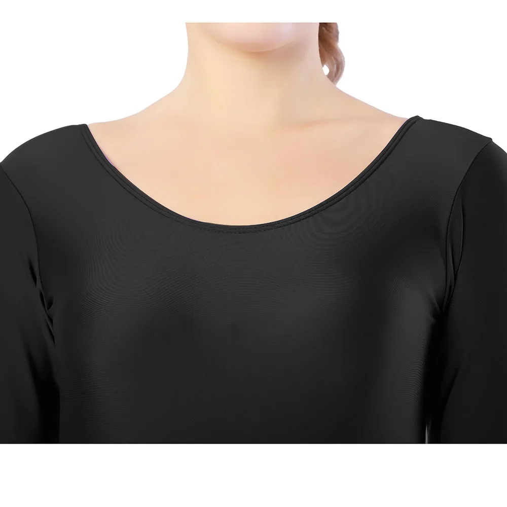 AOYLISEY-monos ajustados de manga larga para mujer, leotardos de baile con cuello alto, monos de gimnasia, trajes de primavera